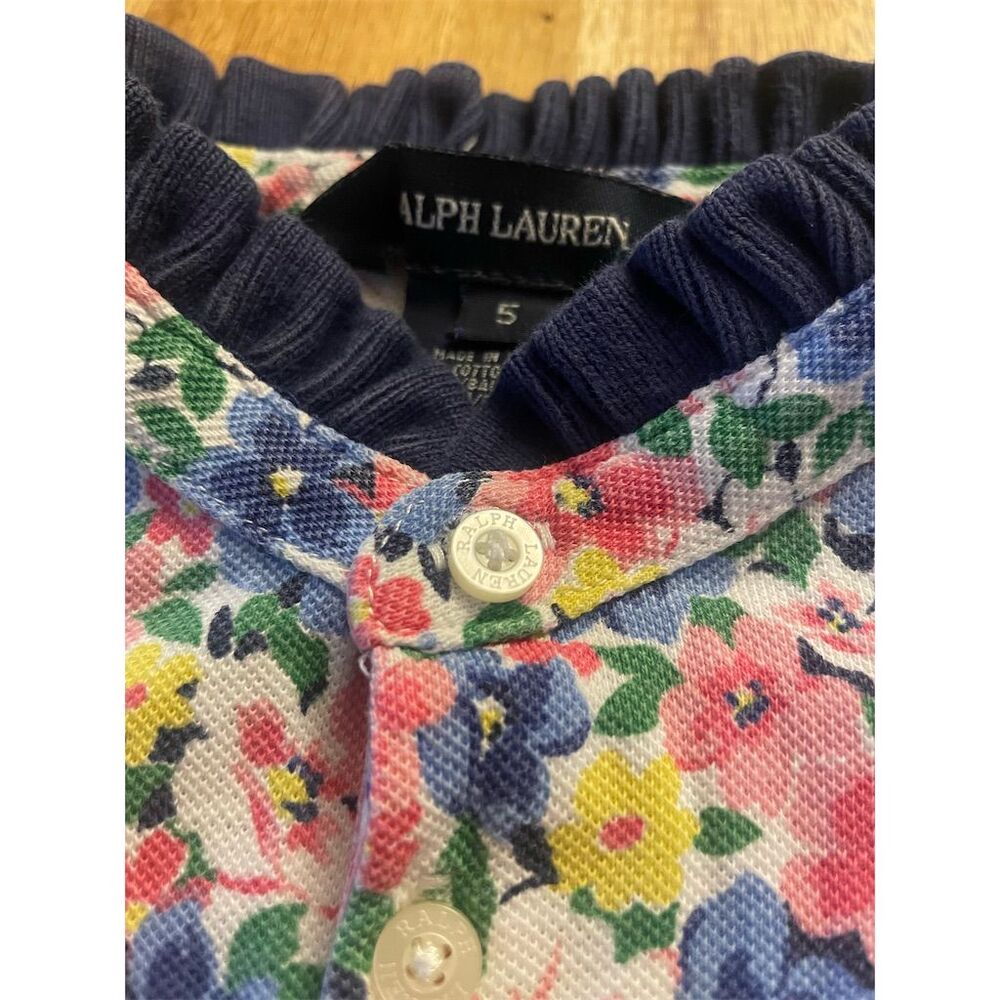 Ralph Lauren Girls' Floral Sleeveless Dress Size 5 Multicolor Casual - Picture 3 of 5